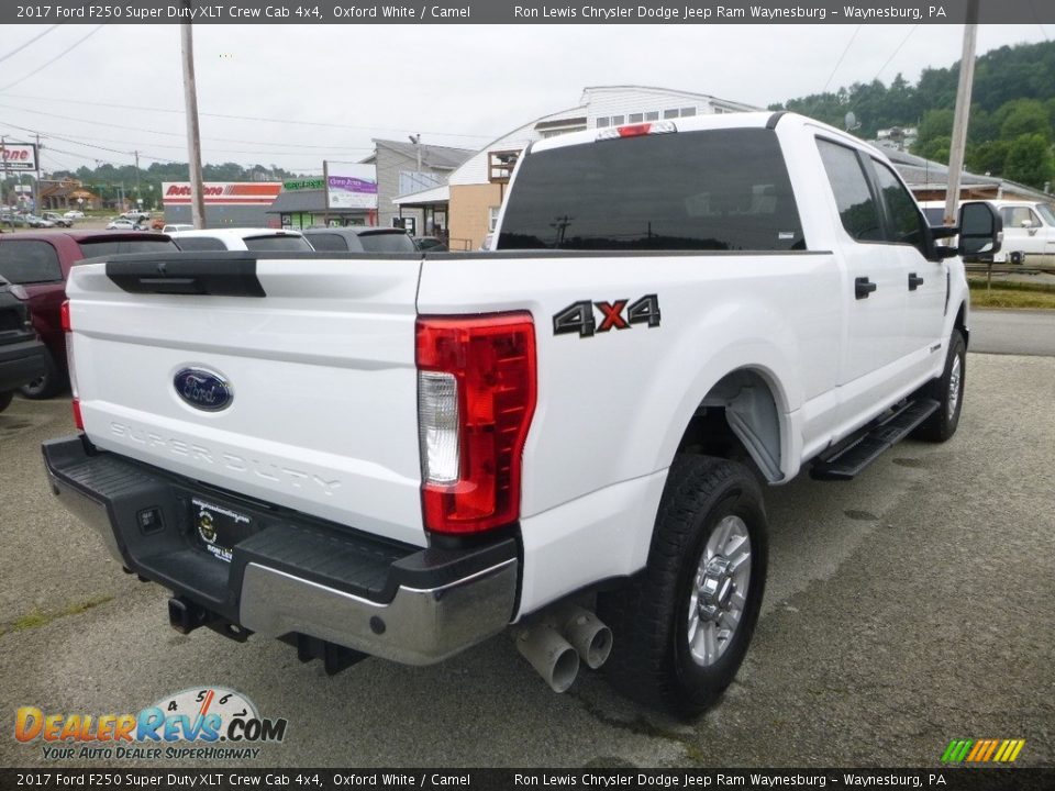 2017 Ford F250 Super Duty XLT Crew Cab 4x4 Oxford White / Camel Photo #5