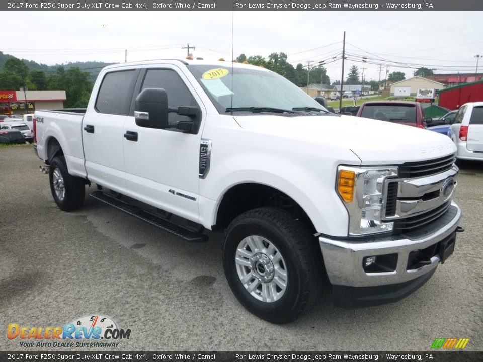 2017 Ford F250 Super Duty XLT Crew Cab 4x4 Oxford White / Camel Photo #6