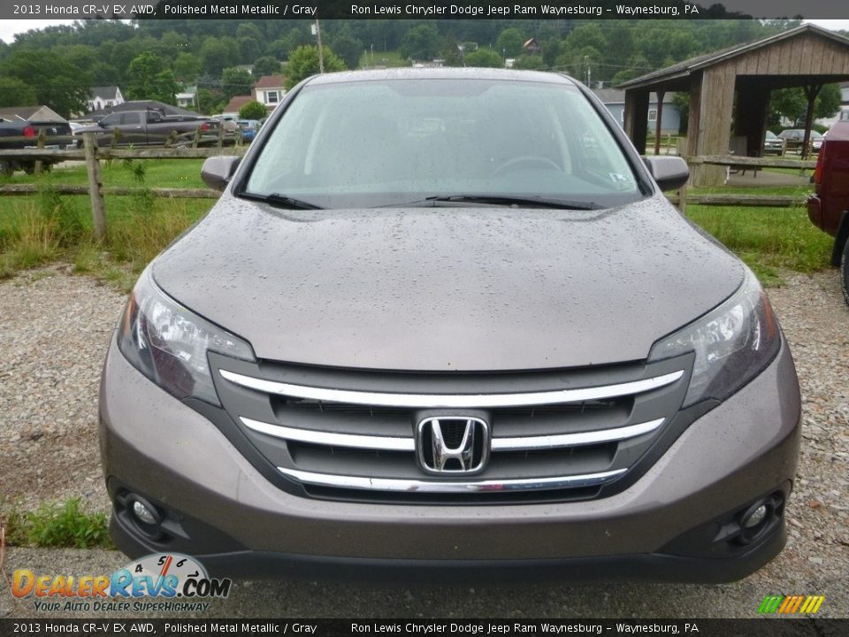 2013 Honda CR-V EX AWD Polished Metal Metallic / Gray Photo #3