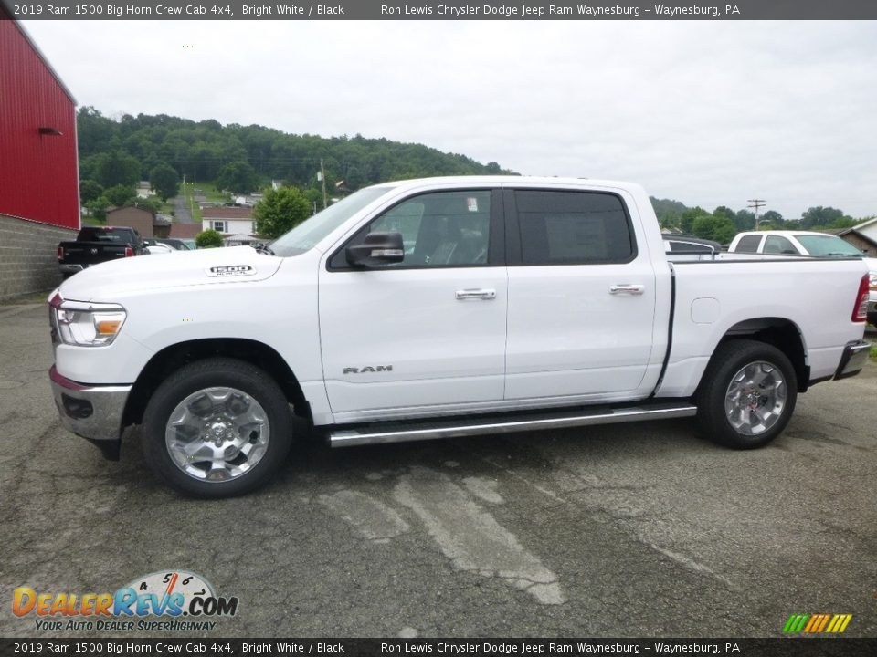 2019 Ram 1500 Big Horn Crew Cab 4x4 Bright White / Black Photo #2