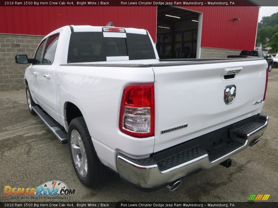 2019 Ram 1500 Big Horn Crew Cab 4x4 Bright White / Black Photo #3
