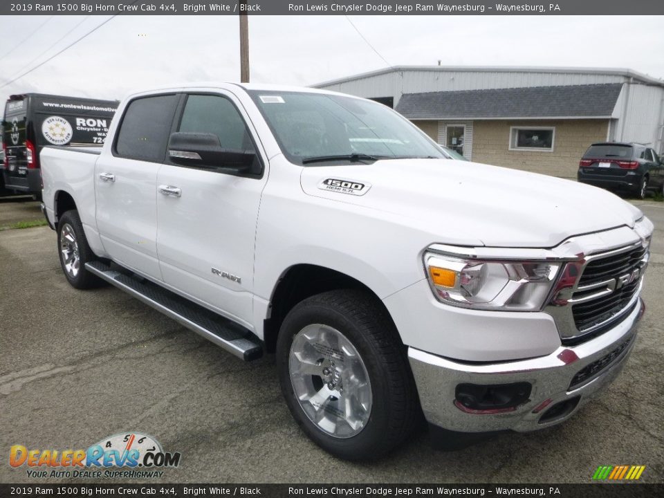 2019 Ram 1500 Big Horn Crew Cab 4x4 Bright White / Black Photo #7