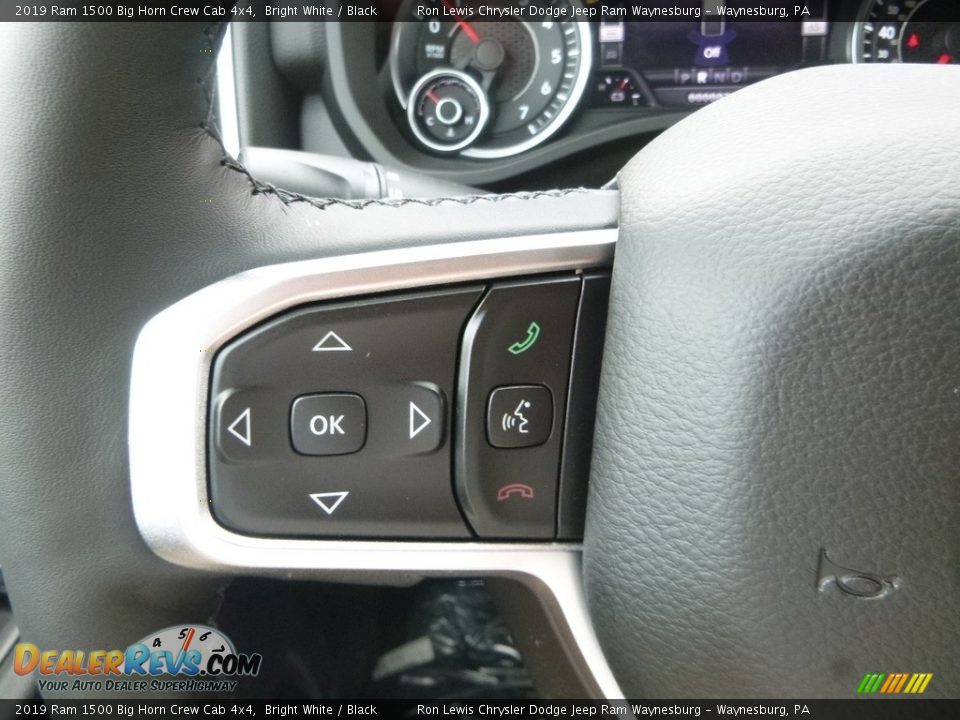2019 Ram 1500 Big Horn Crew Cab 4x4 Bright White / Black Photo #21