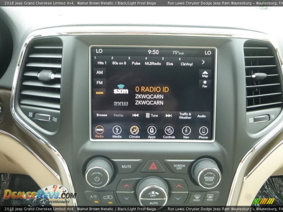 2018 Jeep Grand Cherokee Limited 4x4 Walnut Brown Metallic / Black/Light Frost Beige Photo #17