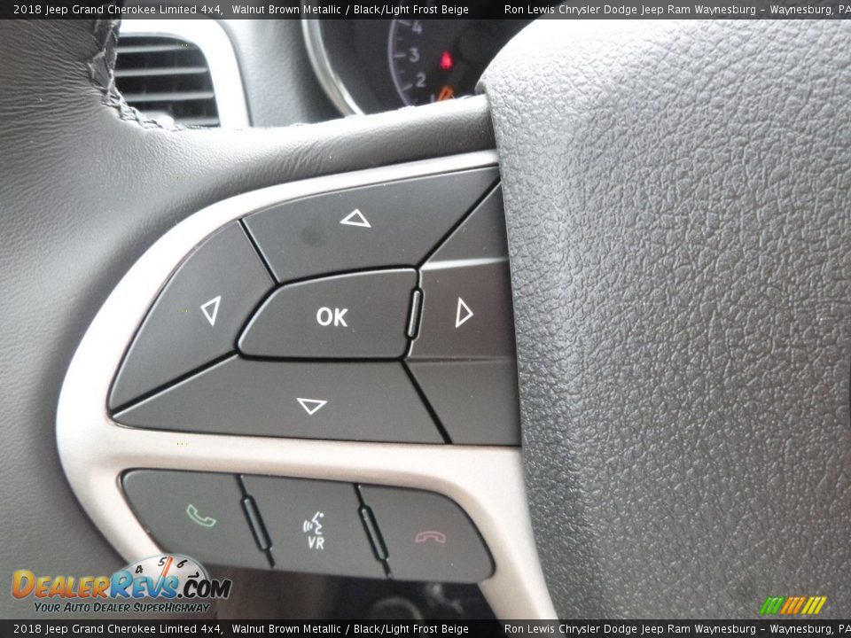 2018 Jeep Grand Cherokee Limited 4x4 Walnut Brown Metallic / Black/Light Frost Beige Photo #20