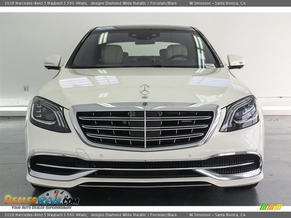 2018 Mercedes-Benz S Maybach S 560 4Matic designo Diamond White Metallic / Porcelain/Black Photo #2