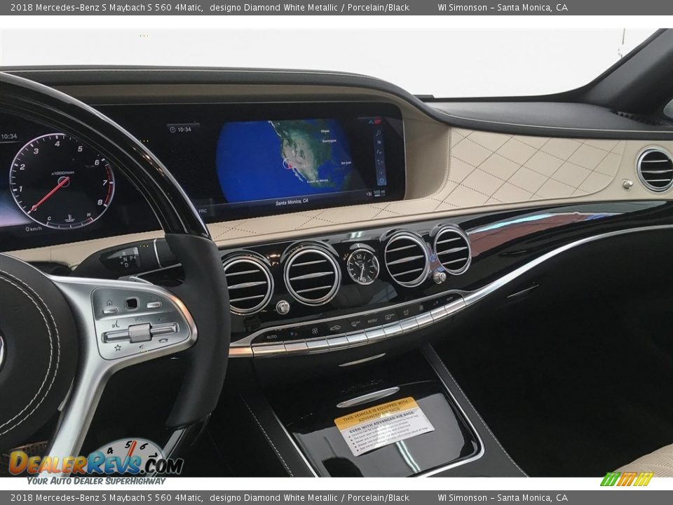 2018 Mercedes-Benz S Maybach S 560 4Matic designo Diamond White Metallic / Porcelain/Black Photo #5