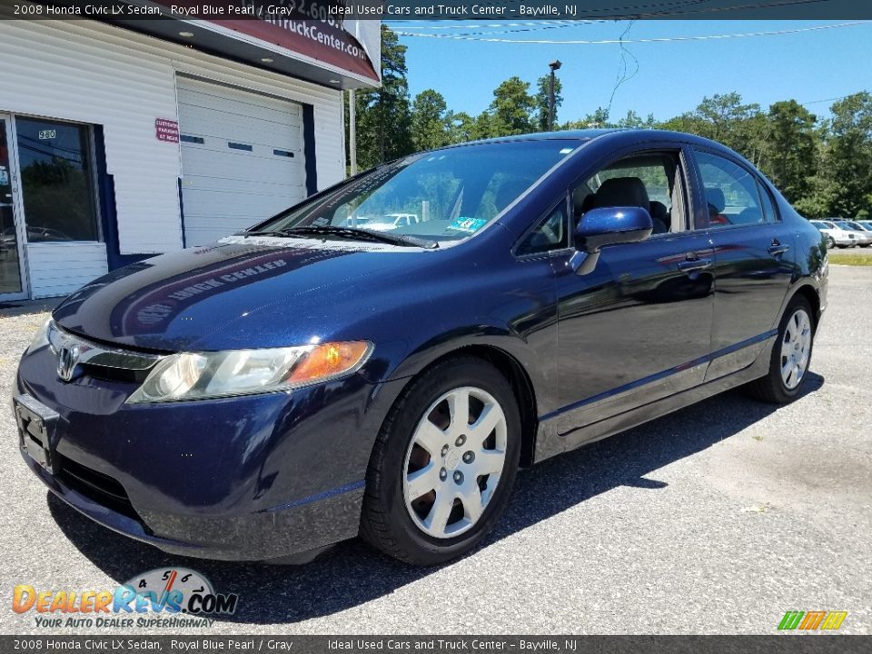 2008 Honda Civic LX Sedan Royal Blue Pearl / Gray Photo #1