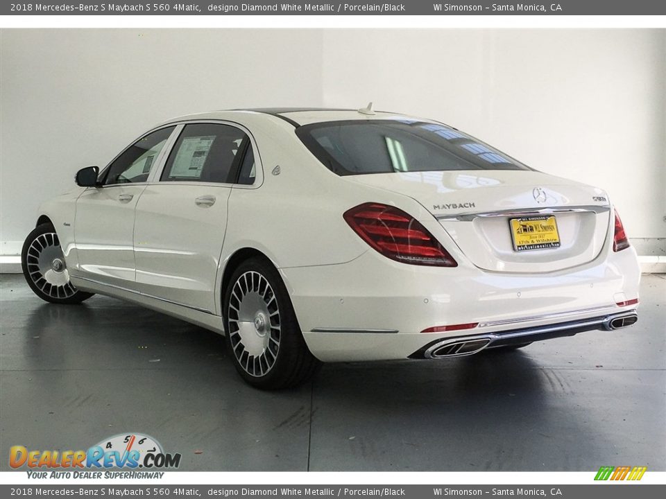2018 Mercedes-Benz S Maybach S 560 4Matic designo Diamond White Metallic / Porcelain/Black Photo #10