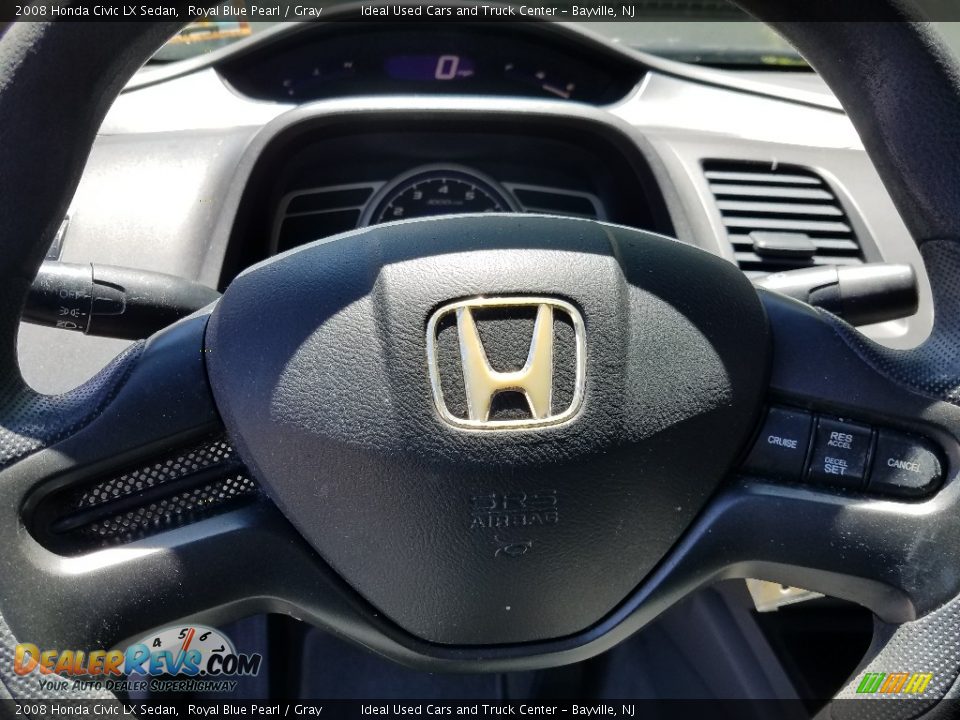 2008 Honda Civic LX Sedan Royal Blue Pearl / Gray Photo #14