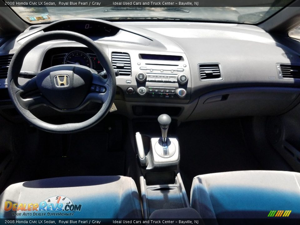 2008 Honda Civic LX Sedan Royal Blue Pearl / Gray Photo #18