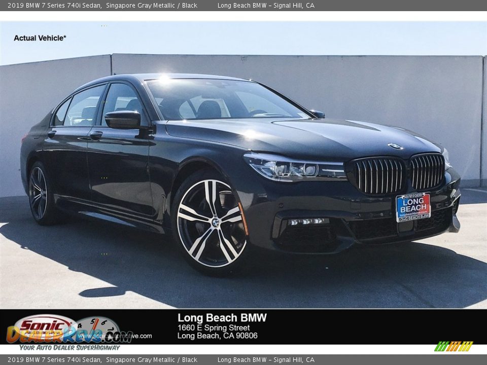 2019 BMW 7 Series 740i Sedan Singapore Gray Metallic / Black Photo #1