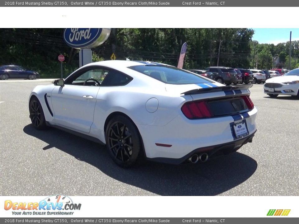 2018 Ford Mustang Shelby GT350 Oxford White / GT350 Ebony Recaro Cloth/Miko Suede Photo #5