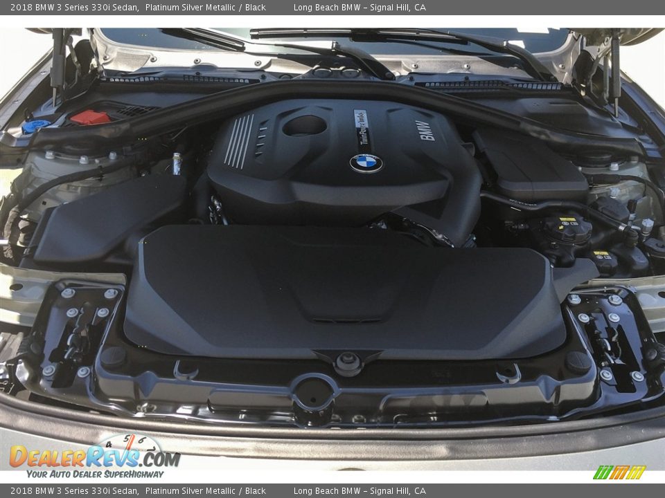 2018 BMW 3 Series 330i Sedan Platinum Silver Metallic / Black Photo #8