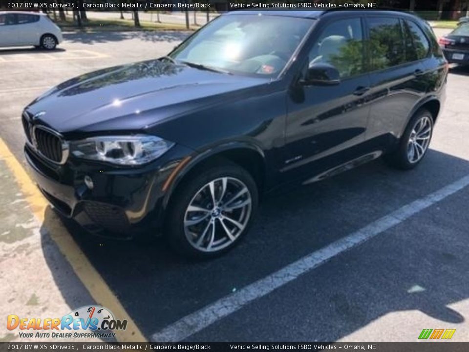 2017 BMW X5 sDrive35i Carbon Black Metallic / Canberra Beige/Black Photo #1