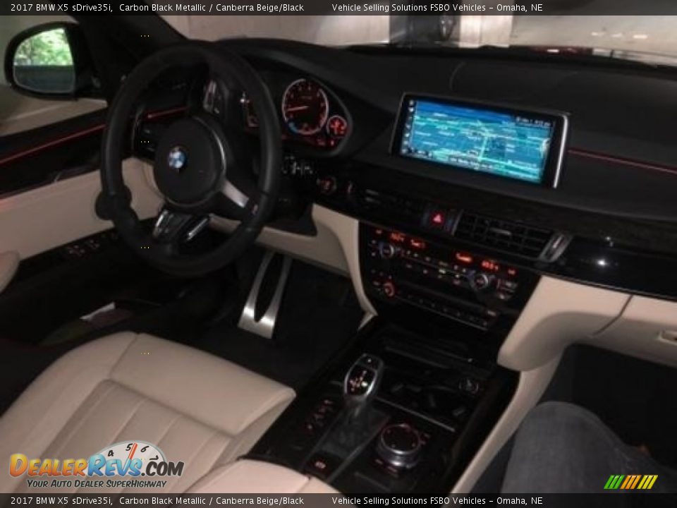 2017 BMW X5 sDrive35i Carbon Black Metallic / Canberra Beige/Black Photo #5