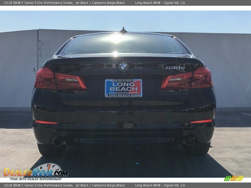 2018 BMW 5 Series 530e iPerfomance Sedan Jet Black / Canberra Beige/Black Photo #4