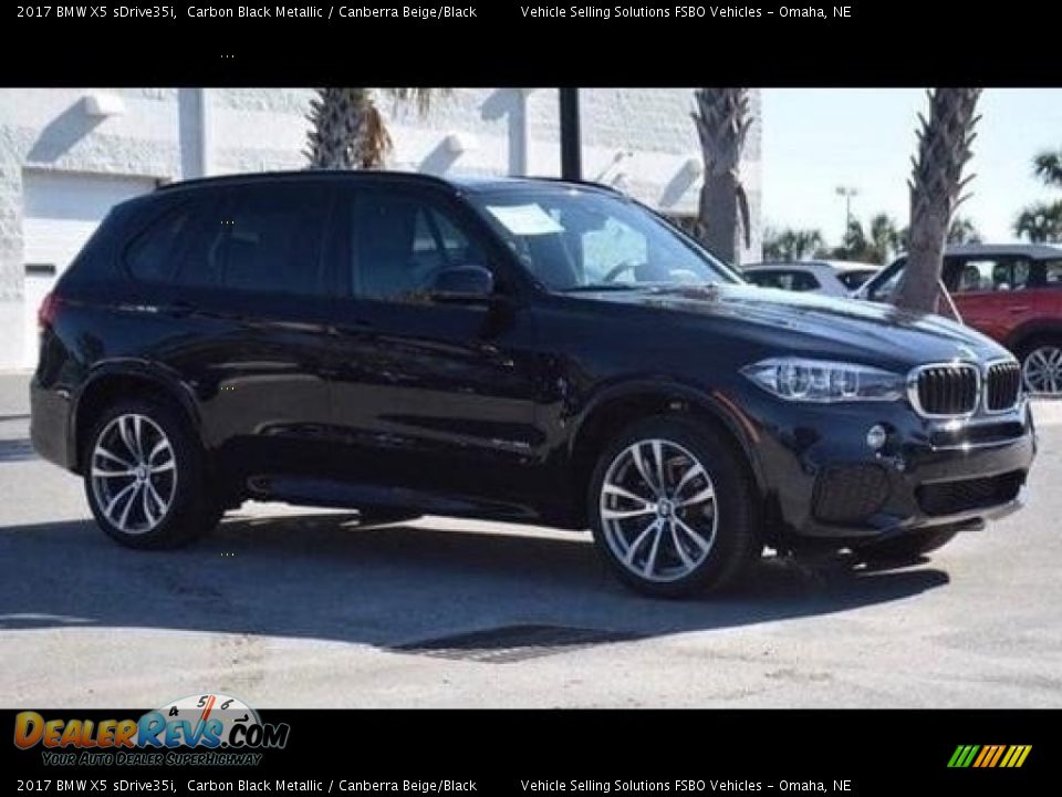 2017 BMW X5 sDrive35i Carbon Black Metallic / Canberra Beige/Black Photo #12