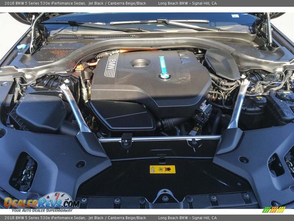 2018 BMW 5 Series 530e iPerfomance Sedan Jet Black / Canberra Beige/Black Photo #8