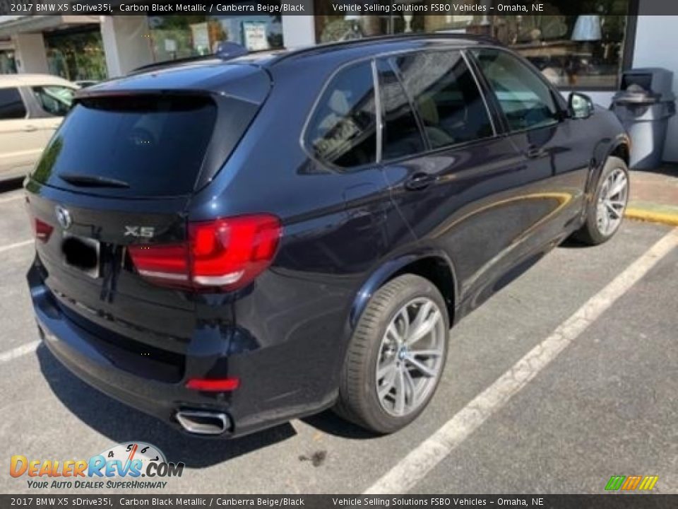 2017 BMW X5 sDrive35i Carbon Black Metallic / Canberra Beige/Black Photo #14