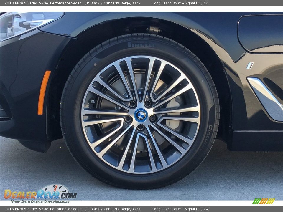 2018 BMW 5 Series 530e iPerfomance Sedan Jet Black / Canberra Beige/Black Photo #9