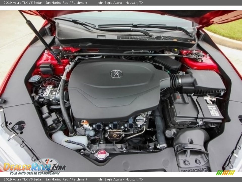 2019 Acura TLX V6 Sedan San Marino Red / Parchment Photo #23
