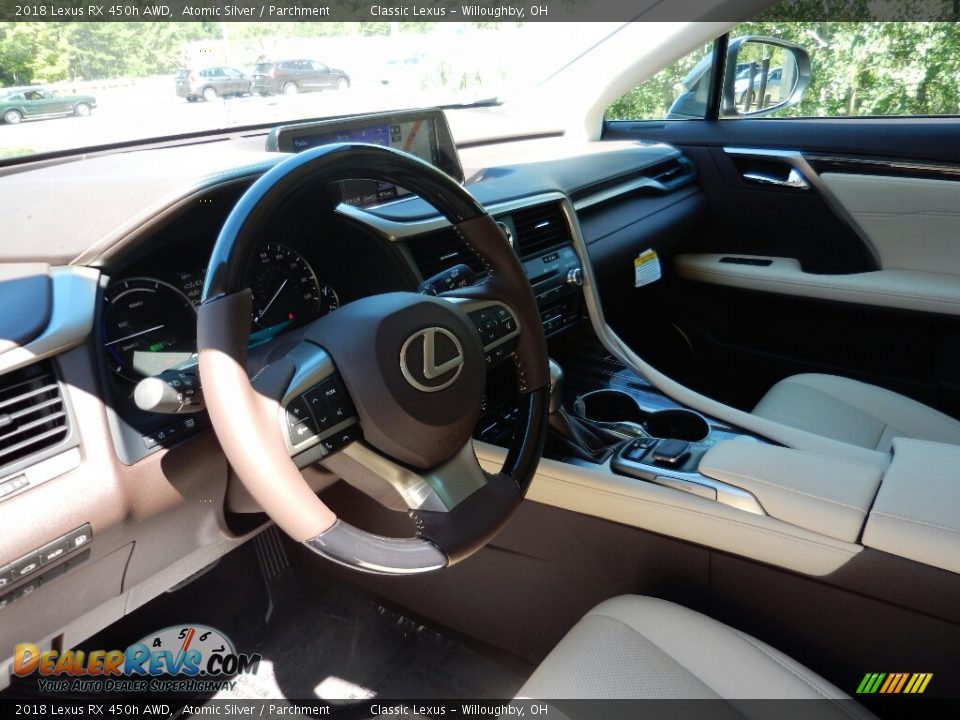 2018 Lexus RX 450h AWD Atomic Silver / Parchment Photo #2