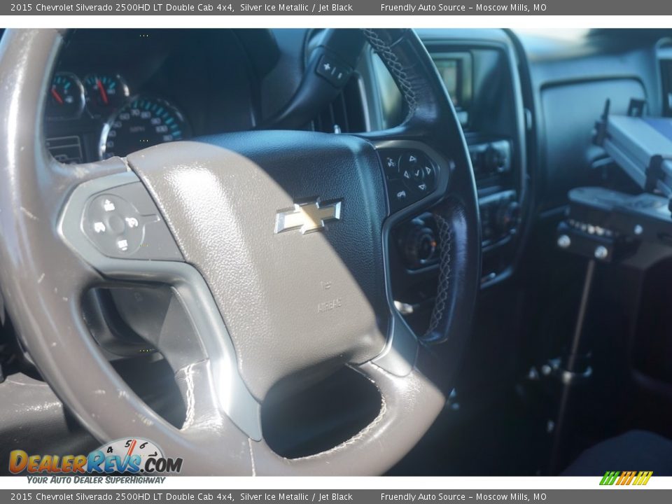 2015 Chevrolet Silverado 2500HD LT Double Cab 4x4 Silver Ice Metallic / Jet Black Photo #22