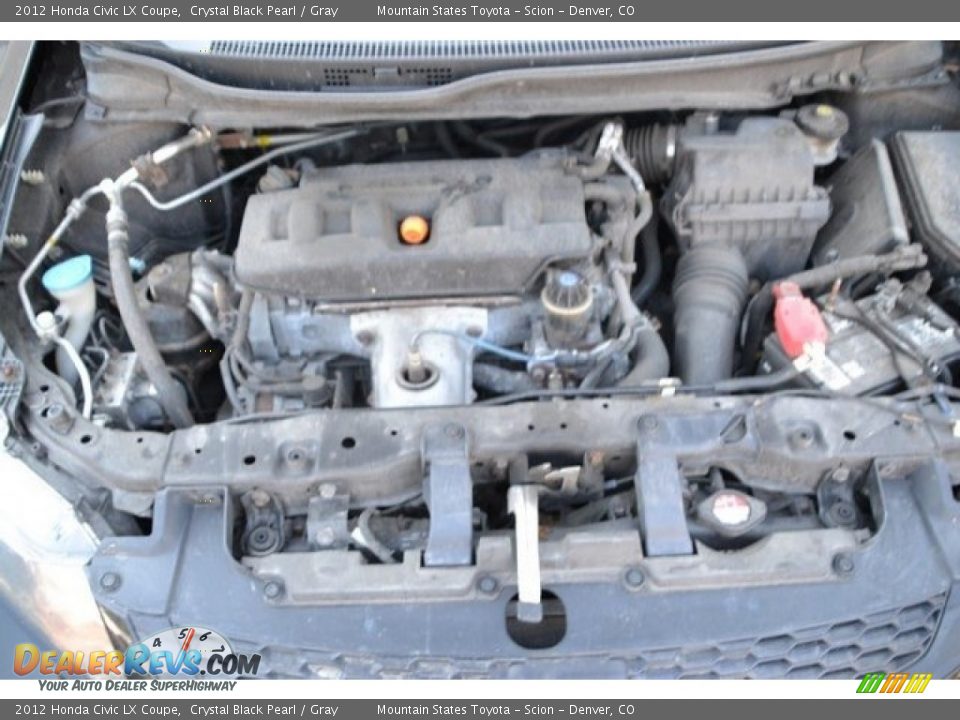 2012 Honda Civic LX Coupe Crystal Black Pearl / Gray Photo #9