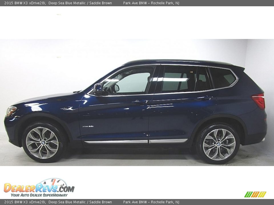 2015 BMW X3 xDrive28i Deep Sea Blue Metallic / Saddle Brown Photo #2