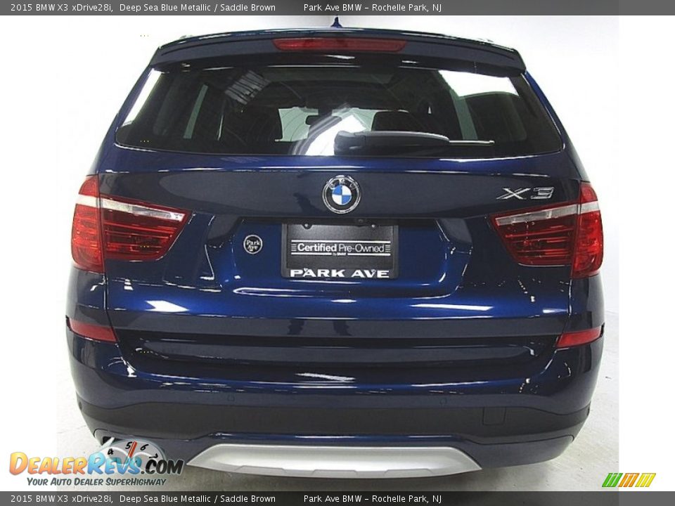 2015 BMW X3 xDrive28i Deep Sea Blue Metallic / Saddle Brown Photo #4
