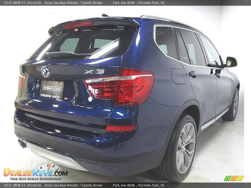 2015 BMW X3 xDrive28i Deep Sea Blue Metallic / Saddle Brown Photo #5