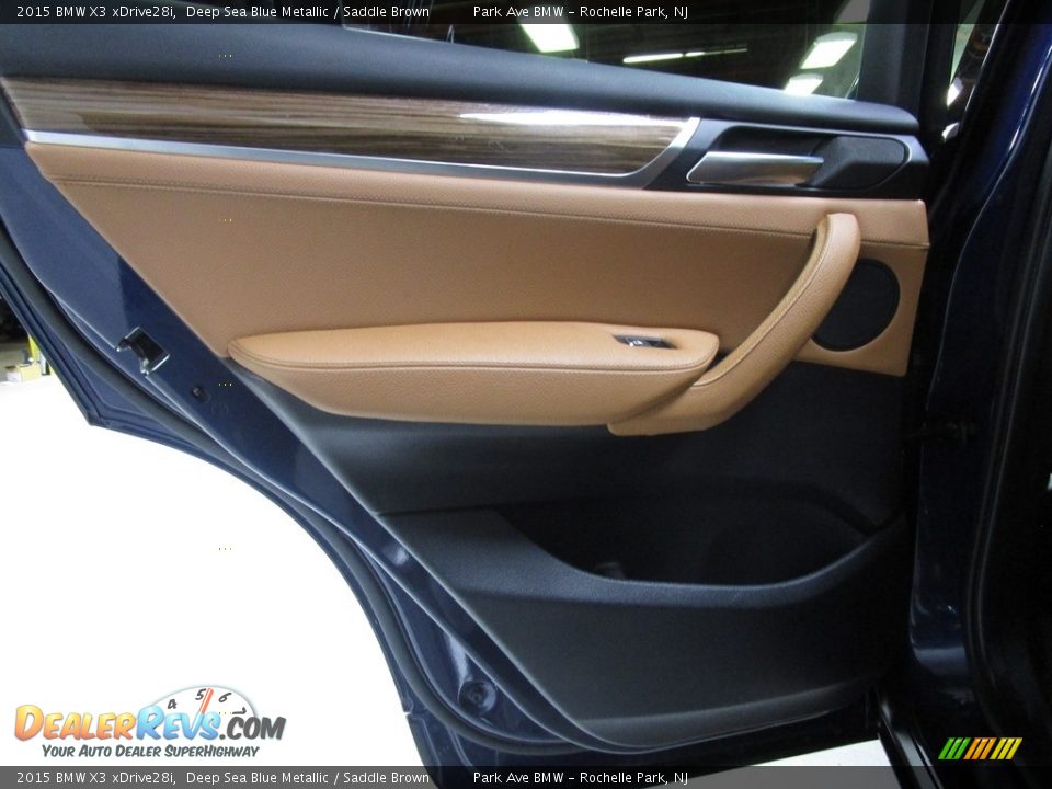 2015 BMW X3 xDrive28i Deep Sea Blue Metallic / Saddle Brown Photo #12