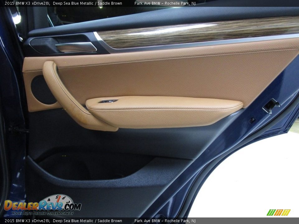 2015 BMW X3 xDrive28i Deep Sea Blue Metallic / Saddle Brown Photo #18