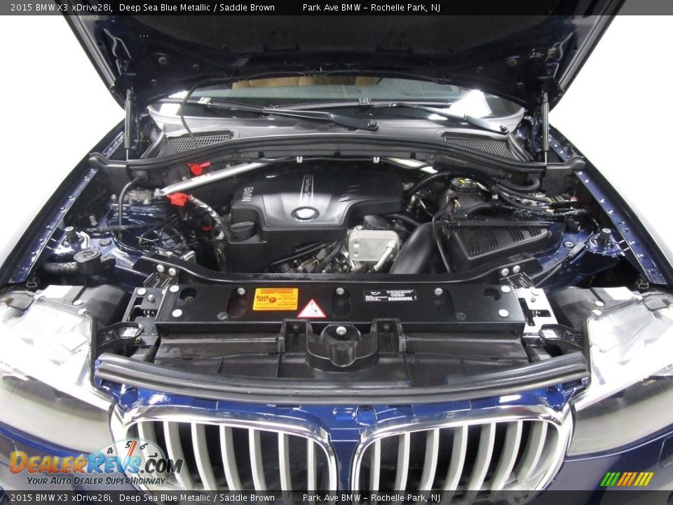 2015 BMW X3 xDrive28i Deep Sea Blue Metallic / Saddle Brown Photo #31