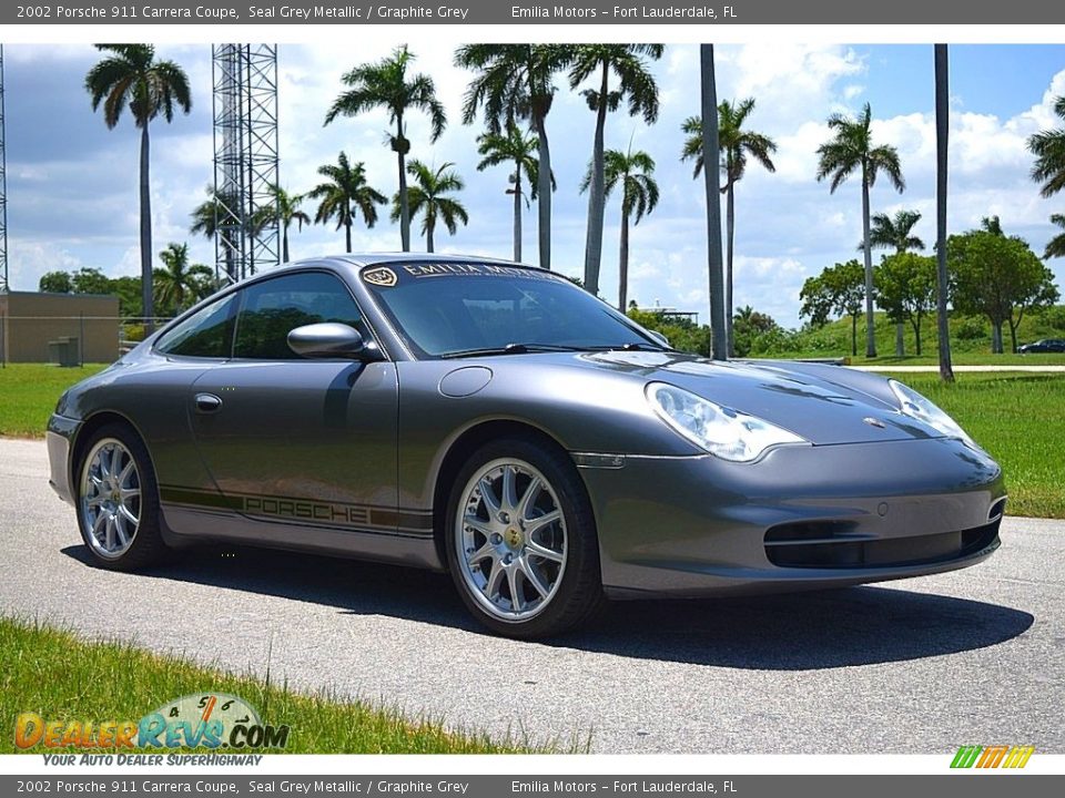 2002 Porsche 911 Carrera Coupe Seal Grey Metallic / Graphite Grey Photo #1