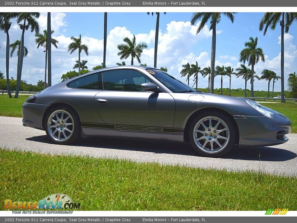 2002 Porsche 911 Carrera Coupe Seal Grey Metallic / Graphite Grey Photo #3