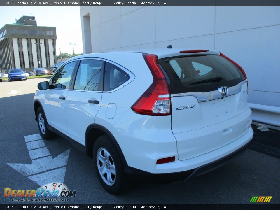 2015 Honda CR-V LX AWD White Diamond Pearl / Beige Photo #3