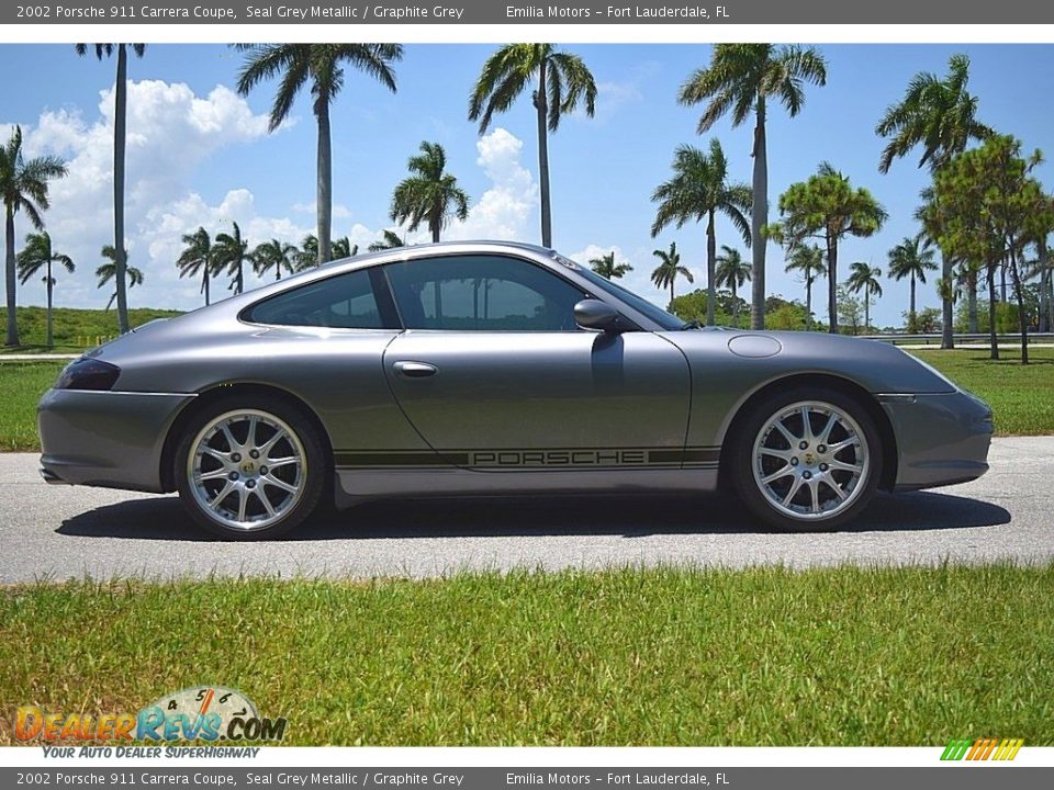 2002 Porsche 911 Carrera Coupe Seal Grey Metallic / Graphite Grey Photo #4