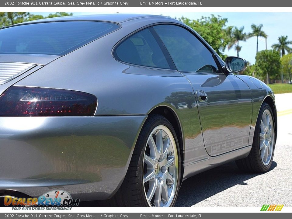 2002 Porsche 911 Carrera Coupe Seal Grey Metallic / Graphite Grey Photo #6