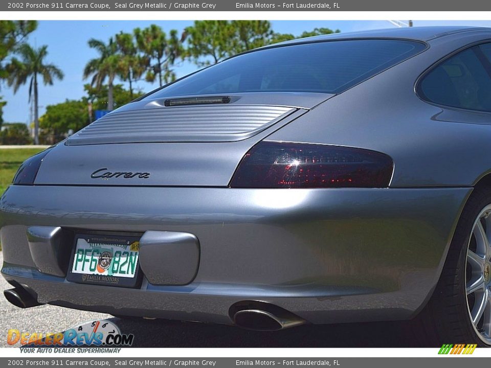 2002 Porsche 911 Carrera Coupe Seal Grey Metallic / Graphite Grey Photo #7