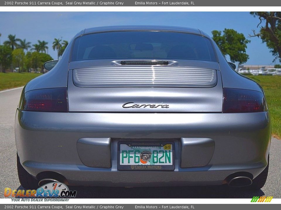 2002 Porsche 911 Carrera Coupe Seal Grey Metallic / Graphite Grey Photo #8