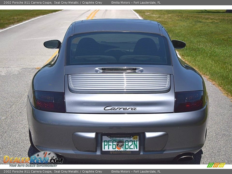 2002 Porsche 911 Carrera Coupe Seal Grey Metallic / Graphite Grey Photo #9