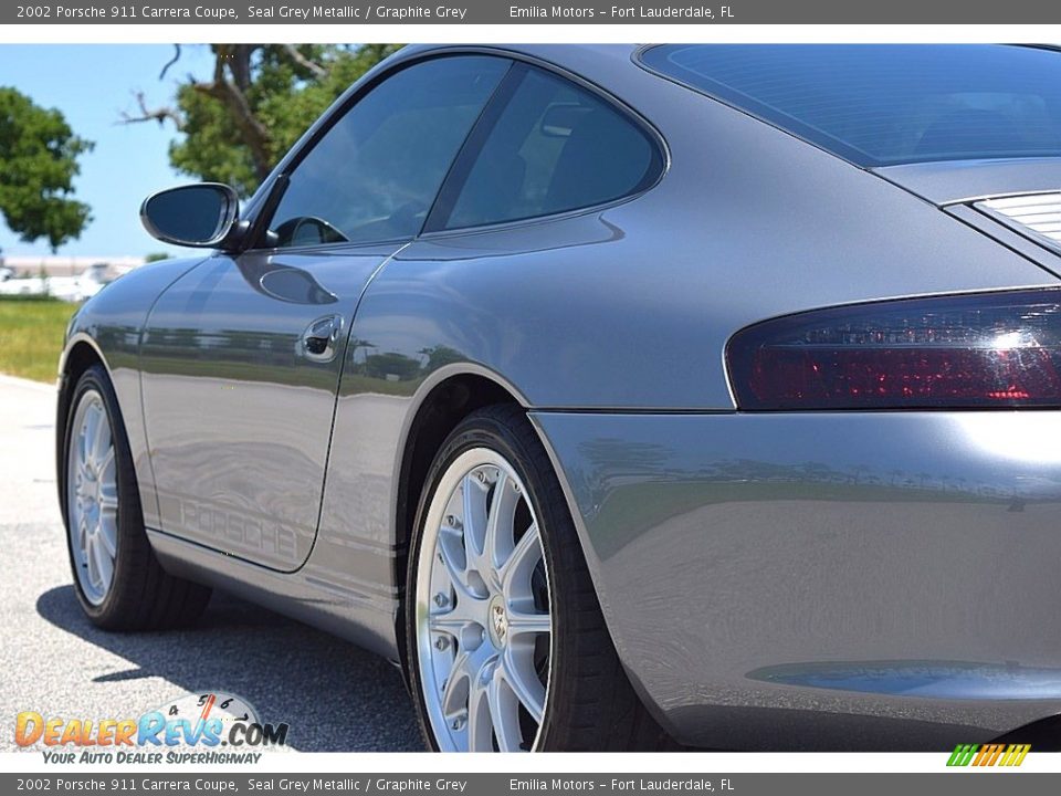 2002 Porsche 911 Carrera Coupe Seal Grey Metallic / Graphite Grey Photo #10