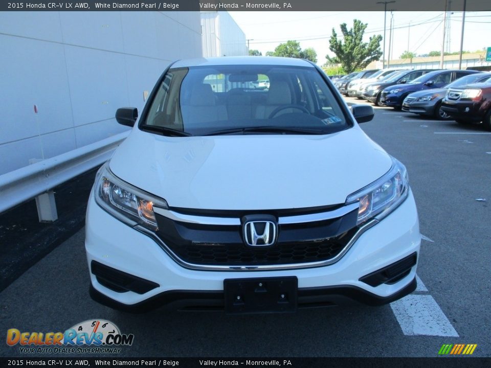 2015 Honda CR-V LX AWD White Diamond Pearl / Beige Photo #8