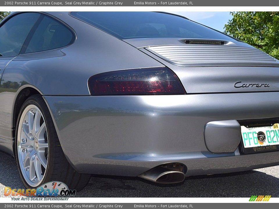 2002 Porsche 911 Carrera Coupe Seal Grey Metallic / Graphite Grey Photo #11