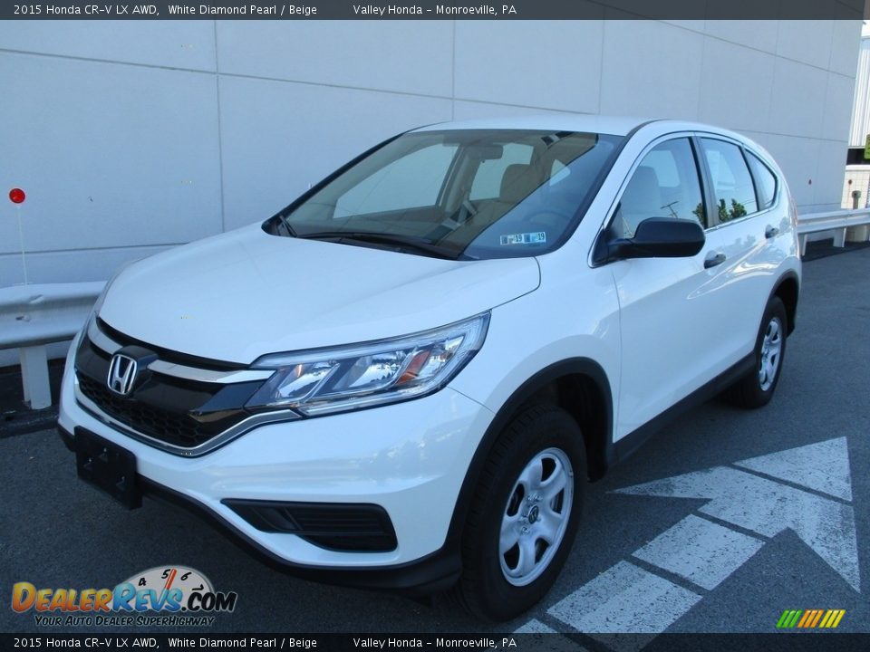 2015 Honda CR-V LX AWD White Diamond Pearl / Beige Photo #9