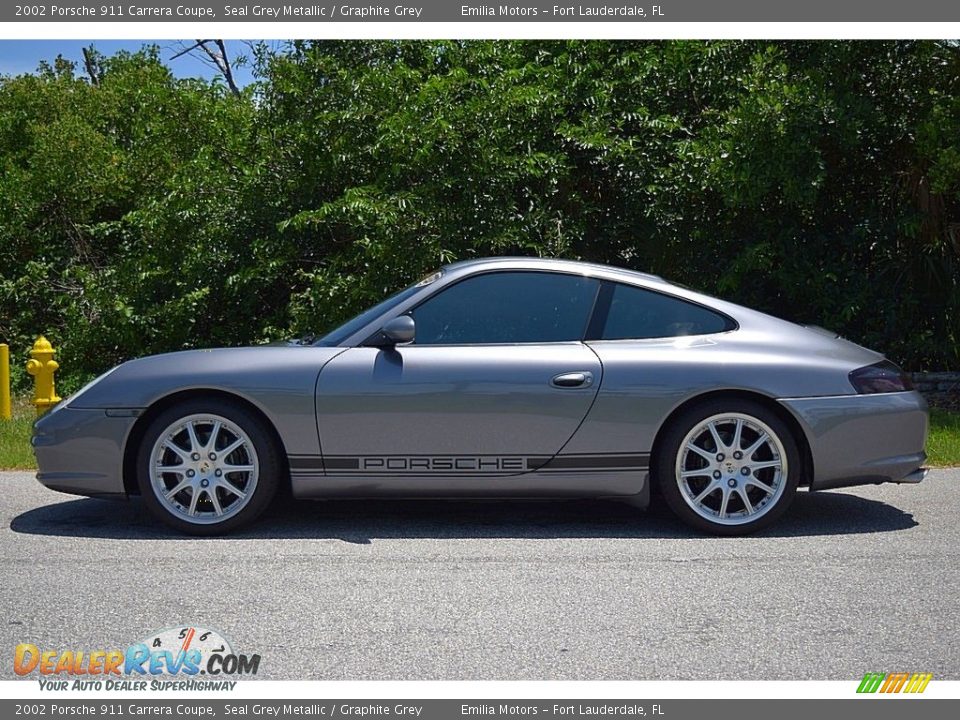 2002 Porsche 911 Carrera Coupe Seal Grey Metallic / Graphite Grey Photo #12