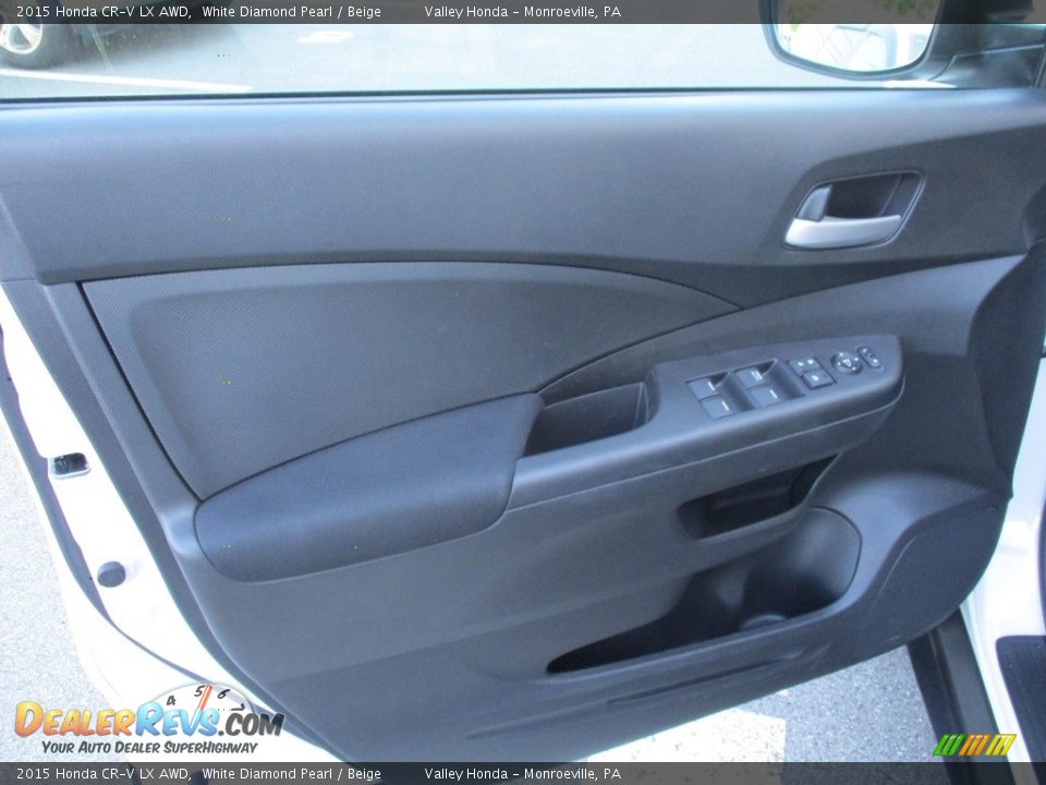 2015 Honda CR-V LX AWD White Diamond Pearl / Beige Photo #10