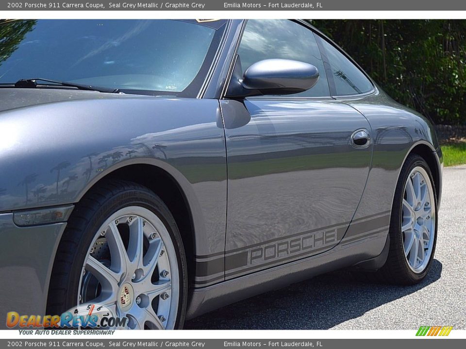 2002 Porsche 911 Carrera Coupe Seal Grey Metallic / Graphite Grey Photo #14